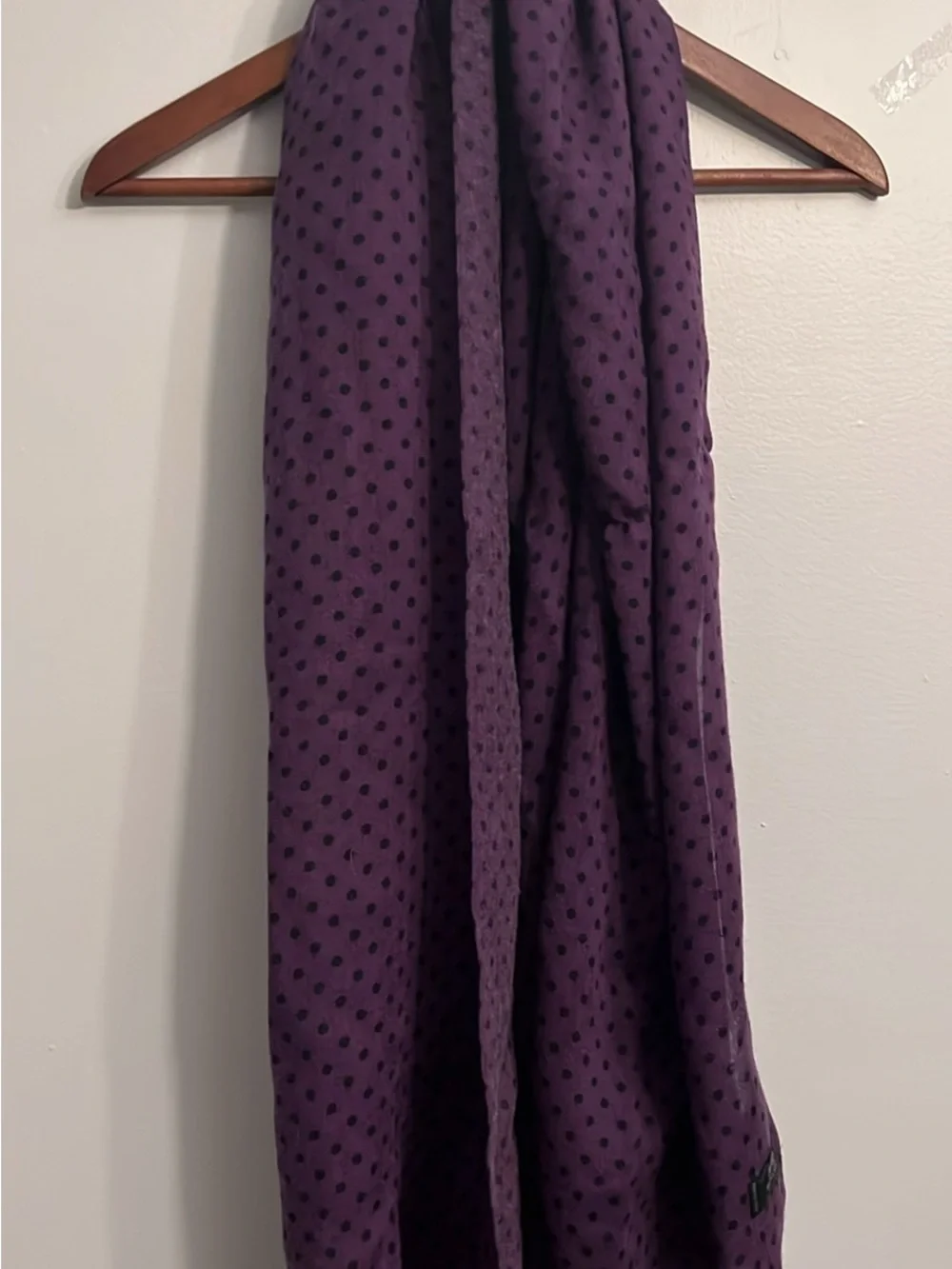 Elegant Purple Polka Dot Scarf